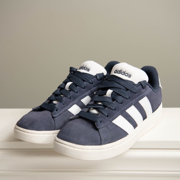 Adidas Grand Court Alpha Navy White Retro Y2K Soccer Style Sneakers Mens Size 13 - Picture 2 of 7